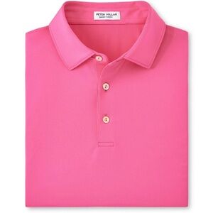 Peter Millar Men's Solid Performance Jersey Short Sleeve Polo Pink